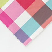 Bright Rainbow Plaid Checkered Pattern Fleecedecke (Ecke)