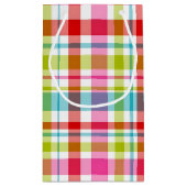 Bright Rainbow Plaid Checkered Pattern Kleine Geschenktüte (Rückseite)
