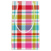 Bright Rainbow Plaid Checkered Pattern Kleine Geschenktüte (Vorderseite)