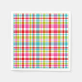 Bright Rainbow Plaid Checkered Pattern Paper Serviette (Vorderseite)