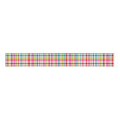 Bright Rainbow Plaid Checkered Pattern Ripsband (Vorderseite)