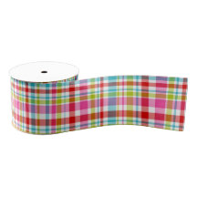 Bright Rainbow Plaid Checkered Pattern