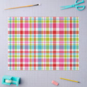 Bright Rainbow Plaid Checkered Pattern Seidenpapier (Basteln)
