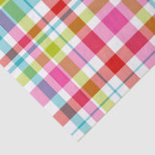 Bright Rainbow Plaid Checkered Pattern Seidenpapier (Detail)