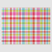 Bright Rainbow Plaid Checkered Pattern Seidenpapier (Vorderseite)