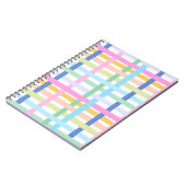 Bright Rainbow Plaid Journal - Colourful pastel Notizblock (Linke Seite)