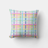 Bright Rainbow Plaid - Maximalist Gingham Kissen (Vorderseite)