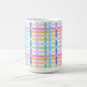 Bright Rainbow Plaid Mug - Colourful Pastel Kaffeetasse (Mittel)