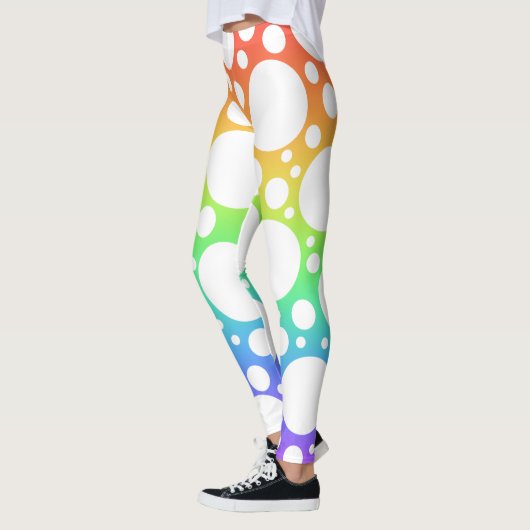 Bright Rainbow Polka Dot Leggings (Links)