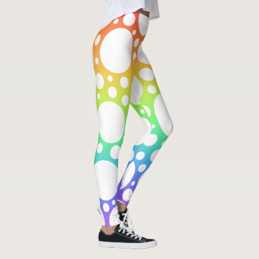 Bright Rainbow Polka Dot Leggings (Rechts)