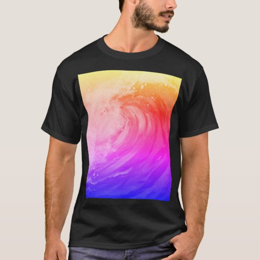 bright rainbow poster depicting a faint wave T-Shirt (Vorderseite)
