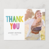 Bright Rainbow Type Grad 2022 Photo Postkarte (Vorderseite)