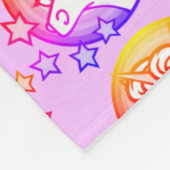 BRIGHT RAINBOW UNICORN COLORFUL PATTERBLANKET FLEECEDECKE (Ecke)