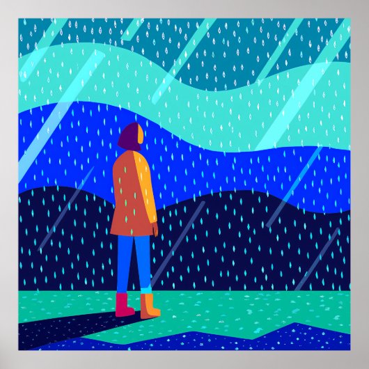 Bright Raindrop Reverie Poster (Vorne)