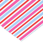 Bright Red and Blue Candy Stripes Kurzer Tischläufer (Ecke)