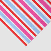 Bright Red and Blue Candy Stripes Seidenpapier (Ausschnitt)
