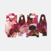 Bright Red and Gold Marble Agate Birthday Party Geschenkschachtel (Ungefaltet)