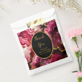 Bright Red and Gold Marble Agate Birthday Party Geschenktütchen (Versiegelt)