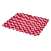 Bright Red and Light Pink Checkered Schneidebrett (Ecke)