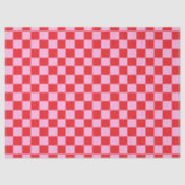 Bright Red and Light Pink Checkered Seidenpapier (Vorderseite)