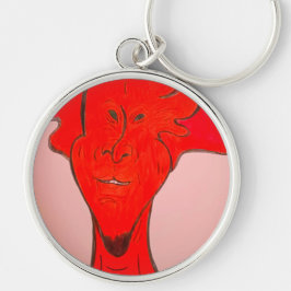Bright Red Animated Character Art Keychain Schlüsselanhänger