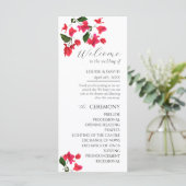 Bright Red Bougainville Wedding Flat Program Programm (Stehend Vorderseite)