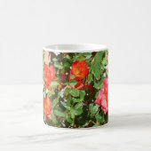 Bright Red Bush Rose Fotografie Kaffeetasse (Mittel)