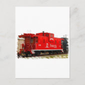 Bright Red Caboose Postkarte (Vorderseite)