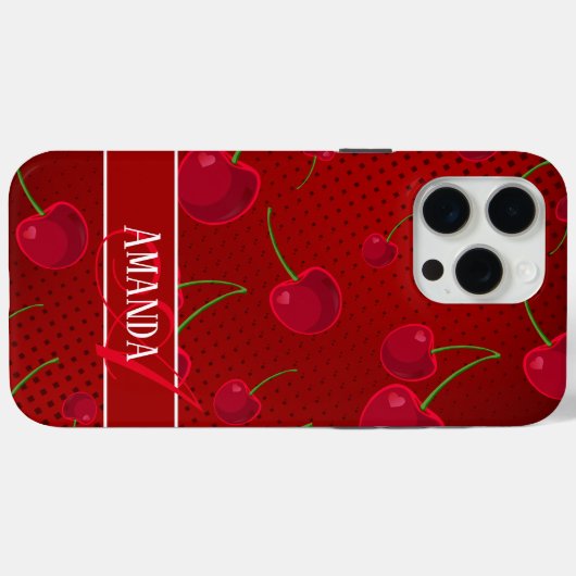 Bright Red Cherries Case-Mate iPhone Hülle (Rückseite (Horizontal))