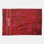 Bright Red Cherries Geschirrtuch (Horizontal)