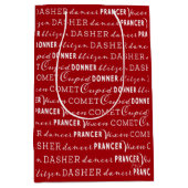 Bright Red Christmas Gift Bag | Santa's Reindeer Mittlere Geschenktüte (Vorderseite)