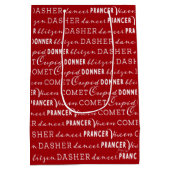 Bright Red Christmas Gift Bag | Santa's Reindeer Mittlere Geschenktüte (Rückseite)