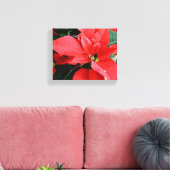 Bright Red Christmas Poinsettia Leinwanddruck (Insitu (Wohnzimmer))