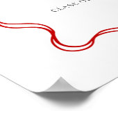 Bright Red Coquette Nurse Graduation Welcome Sign Poster (Ecke)