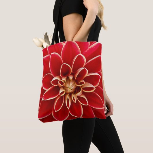 Bright Red Dahlia Tasche (Von Nahem)