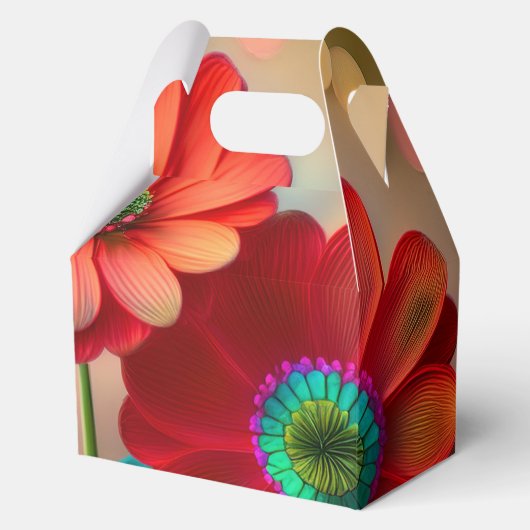 Bright Red Daisy Flowers Geschenkschachtel (Vorderseite)