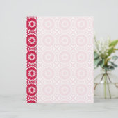 Bright Red Daisy Wheel Muster Binder Pages (Stehend Vorderseite)