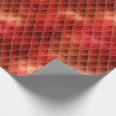 Bright Red Dragon Scales Geschenkpapier (Ecke)