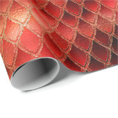 Bright Red Dragon Scales Geschenkpapier (Rolleneckpunkt)
