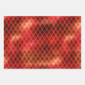 Bright Red Dragon Scales Geschenkpapier Set (Vorderseite 3)