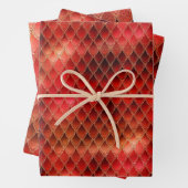 Bright Red Dragon Scales Geschenkpapier Set (Beispiel)