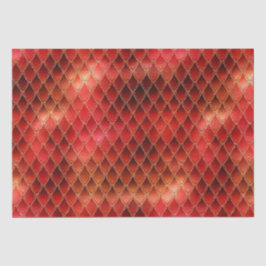 Bright Red Dragon Scales Seidenpapier