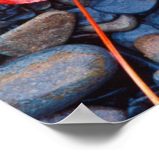 Bright Red Fall Leaf Poster (Ecke)