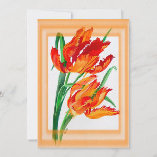 Bright Red Flamboyant Parrot Tulips