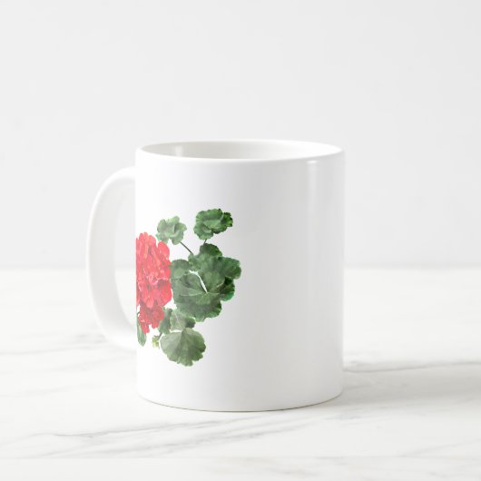 Bright Red Geranium Kaffeetasse (Vorderseite Links)