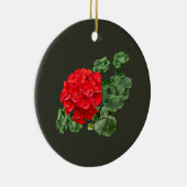 Bright Red Geranium Keramik Ornament (Rechts)
