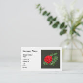 Bright Red Geranium Visitenkarte (Stehend Vorderseite)