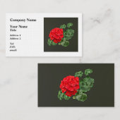 Bright Red Geranium Visitenkarte (Vorne/Hinten)