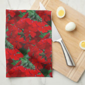 Bright Red Geraniums Geschirrtuch (Viertel Falte)