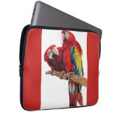 Bright Red Macaw Parrots Wasserfarben Notebook-Geh Laptopschutzhülle (Vorne Rechts)